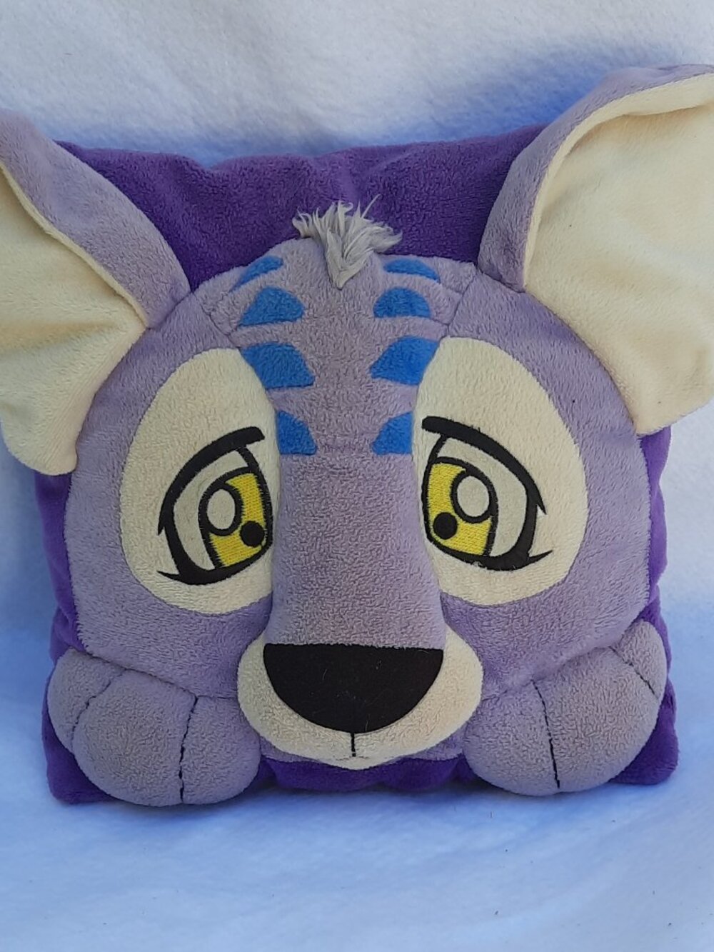 2003 NEOPETS Faerie Kougra Purple Plush Pillow  Fairy Cougar Snaptoys